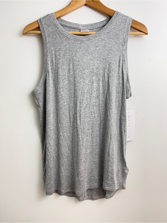 Athleta Tops - Athleta Heather Gray Ribbed Tee NWT Size M